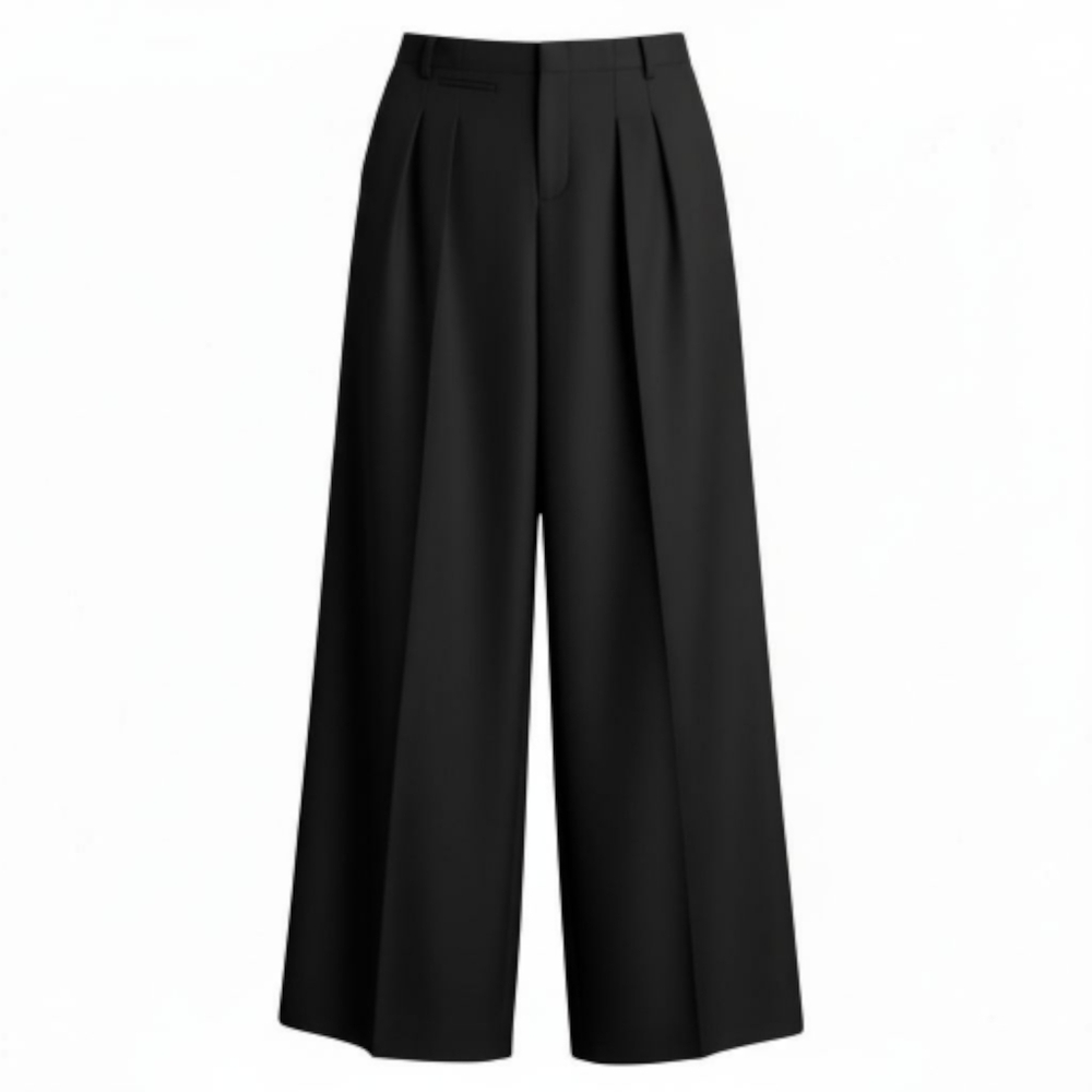 Maison Margiela Black Virgin Wool Cropped Trousers Pants Italy Size 38 (US 2) - Picture 7 of 16